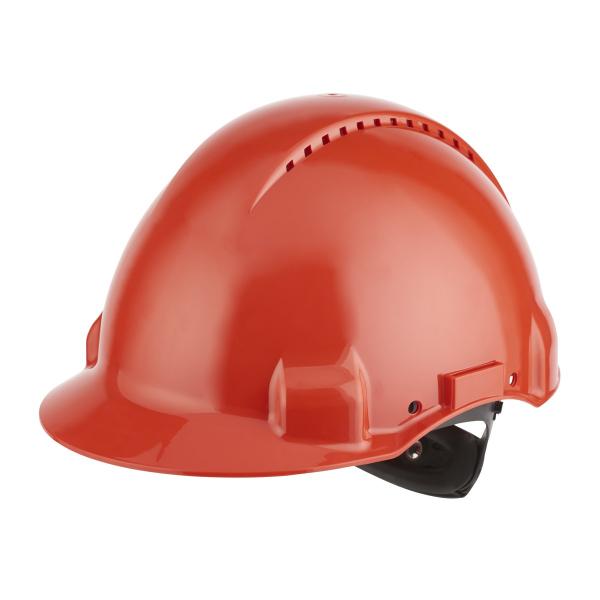 3M™ Schutzhelm, Uvicator, Ratschenverschluss, belüftet, Kunststoffschweißband, Rot, G3000NUV-RD