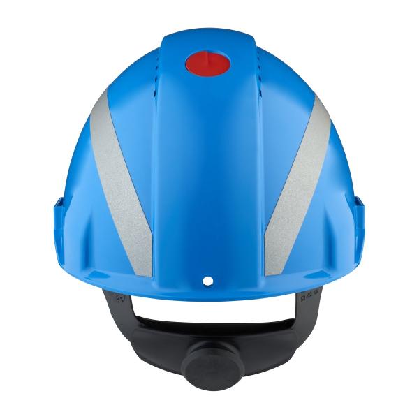 3M™ Schutzhelm, Uvicator, Ratschenverschluss, belüftet, reflektierend, Kunststoffschweißband, Blau, G3000NUV-R-BB