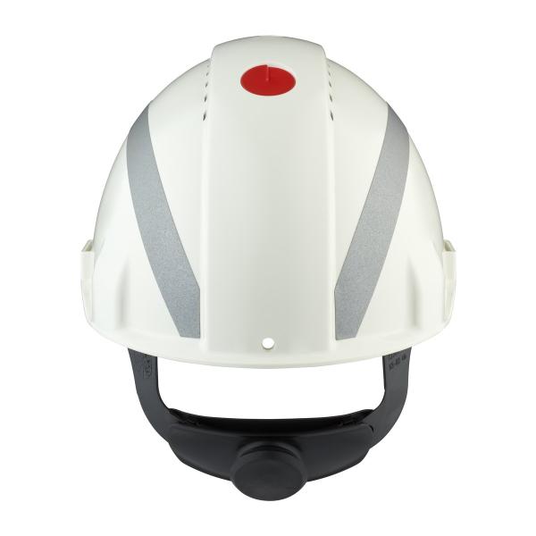3M™ Schutzhelm, Uvicator, Ratschenverschluss, belüftet, reflektierend, Kunststoffschweißband, Weiß, G3000NUV-R-VI