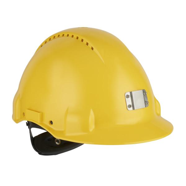 3M™ Schutzhelm, Uvicator, Ratschenverschluss, Belüftung, Kunststoffschweißband, Lampenhalterung, Gelb, G3000NUV-10-GU