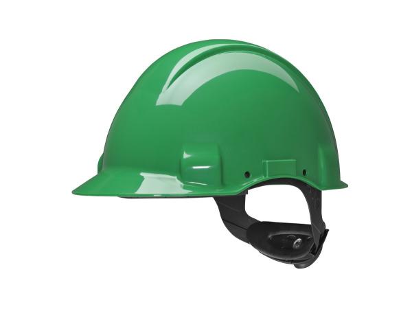 3M™ Schutzhelm, Uvicator, Ratschenverschluss, nicht belüftet, dielektrisch 1000 V, Lederschweißband, Grün, G3001MUV1000V-GP