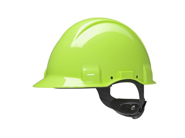 3M™ Schutzhelm, Uvicator, Ratschenverschluss, nicht belüftet, dielektrisch 1000 V, Lederschweißband, Warnfarbe, G3001MUV100V-GB