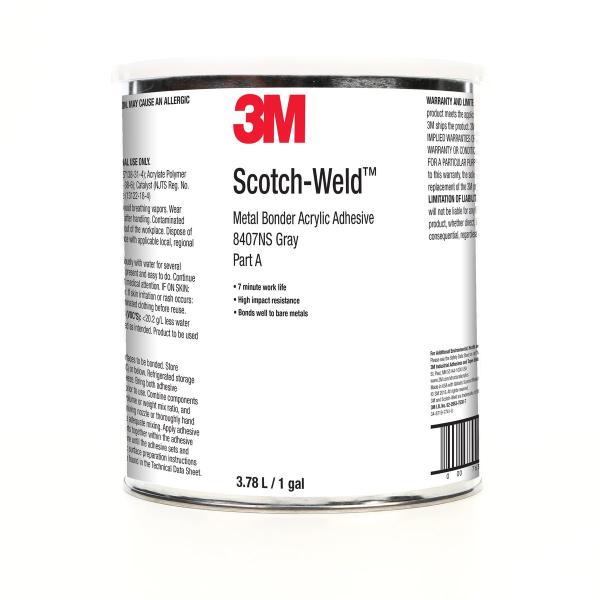 3M™ Scotch-Weld™ 2-Komponenten Konstruktionsklebstoff auf Acrylatbasis DP8407NS, Grau, Teil A, 3.78 L