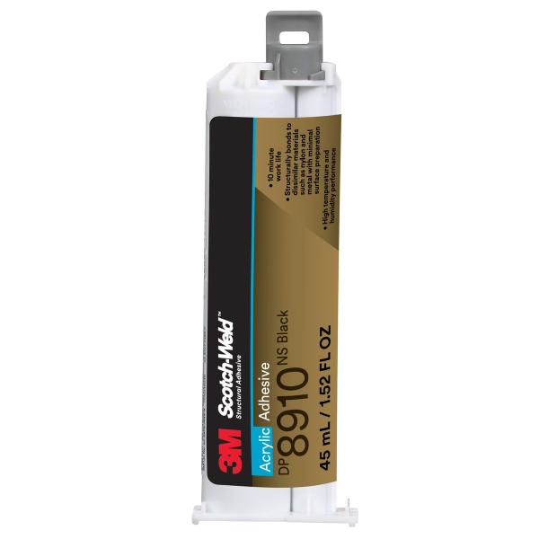 3M™ Scotch-Weld™ 2 Komponenten-Konstruktionsklebstoff auf Acrylatbasis DP8910NS, Schwarz, 45 ml Duo-Pak