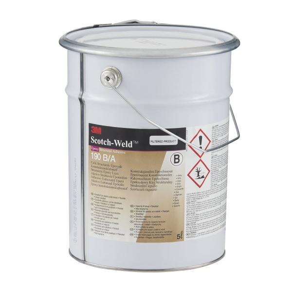 3M™ Scotch-Weld™ 2-Komponenten-Konstruktionsklebstoff auf Epoxidharzbasis DP190, Grau, 10 L