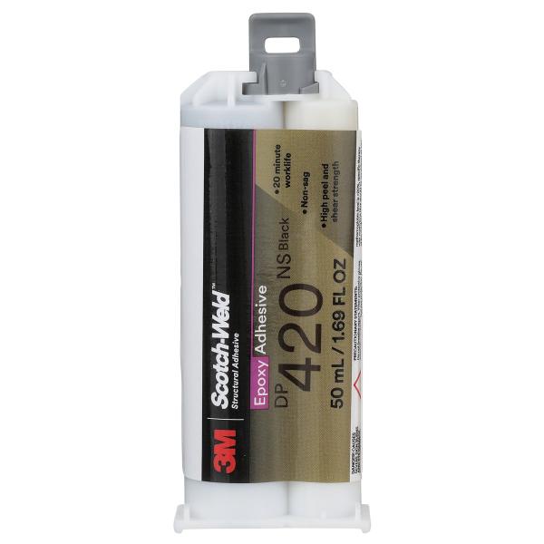 3M™ Scotch-Weld™ 2-Komponenten-Konstruktionsklebstoff auf Epoxidharzbasis DP420NS, Schwarz, 50 ml Duo-Pak