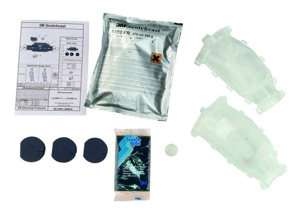 3M™ Scotchcast™ FR 92-NBBU Gießharz-Abzweiggarnitur, Größe 1, Y-Form, 0.6/1 kV, 4x2.5-4x16/5x1.5-5x10 mm², 10/Packung