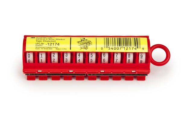 3M™ ScotchCode™ SDR-0/9 Kabelmarkierer Nachfüllrollen, Ziffer 0-9, 10er Box
