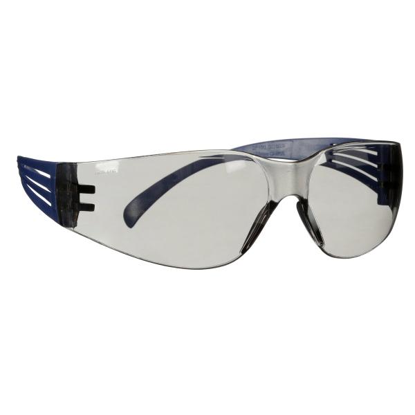 3M™ SecureFit™ 100 Schutzbrille, blaue Bügel, Antikratz-/Anti-Fog-Beschichtung, hellgraue Scheibe für innen/außen, SF107AF-BLU-EU, 20 pro Packung