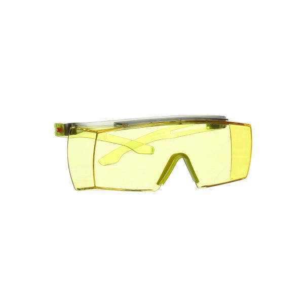 3M™ SecureFit™ 3700 Überbrille, limettengrüne Bügel, Scotchgard™ Anti-Fog-Beschichtung (K&N), gelbe Scheibe, SF3703SGAF-GRN-EU, 20 pro Packung