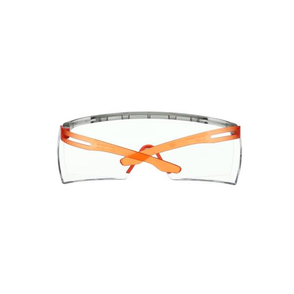 3M™ SecureFit™ 3700 Überbrille, orange Bügel, Scotchgard™ Anti-Fog-Beschichtung (K&N), transparente Scheibe, SF3701SGAF-ORG-EU, 20 pro Packung