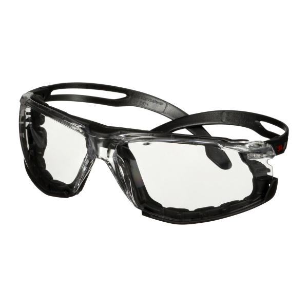 3M™ SecureFit™ 500 Schutzbrille, schwarze Bügel, Schaumrahmen, Scotchgard™ Anti-Fog-/Antikratz-Beschichtung (K&N), transparente Scheibe, SF501SGAF-BLK-FM-EU, 20 pro Packung