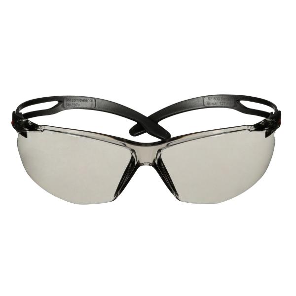 3M™ SecureFit™ 500 Schutzbrille, schwarze Bügel, Scotchgard™ Anti-Fog-/Antikratz-Beschichtung (K&N), hellgraue Scheibe für innen/außen, SF507SGAF-BLK-EU, 20 pro Packung