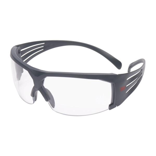 3M™ SecureFit™ 600 Schutzbrille, graue Bügel, Scotchgard™ Anti-Fog-/Antikratz-Beschichtung (K&N), transparente Scheibe, SF601SGAF-EU, 20 pro Packung