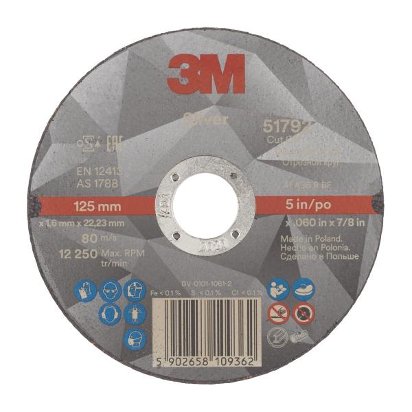 3M™ Silver Trennscheibe, T41, 125 mm x 1,6 mm x 22 mm