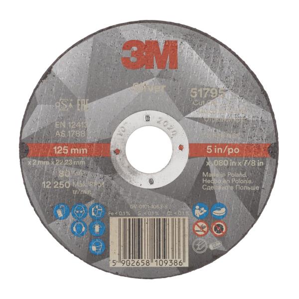 3M™ Silver Trennscheibe, T41, 125 mm x 2,0 mm x 22 mm