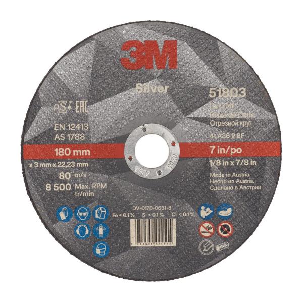 3M™ Silver Trennscheibe, T41, 180 mm x 3,0 mm x 22 mm