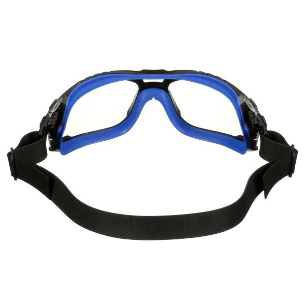 3M™ Solus™ 1000 Schutzbrille, blau/schwarze Bügel, Scotchgard™ Anti-Fog-/Antikratz-Beschichtung (K&N), transparente Scheibe, mit TPE-Rahmen und Neoprenkopfband, S1101NSGAF-TSKT-EU, 20 pro Packung