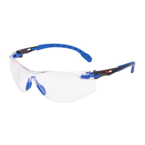 3M™ Solus™ 1000 Schutzbrille, blau/schwarze Bügel, Scotchgard™ Anti-Fog-/Antikratz-Beschichtung (K&N), transparente Scheibe, S1101SGAF-EU, 20 pro Packung