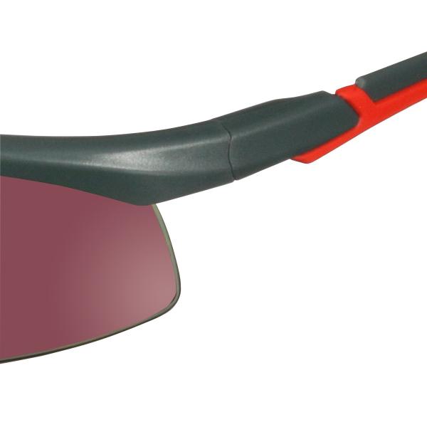 3M™ Solus™ 2000 Schutzbrille, S2024AS-RED, grau/rote Bügel, rot verspiegelte Antikratz-Scheibe, 20 pro Packung