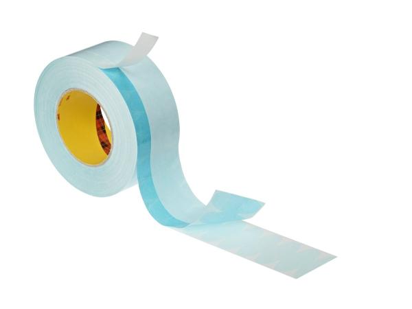 3M™ Doppelseitiges Spleißklebeband für fliegenden Rollenwechsel 9990N, wasserdispergierbar, Blau, 38 mm x 33 m, 0.085 mm