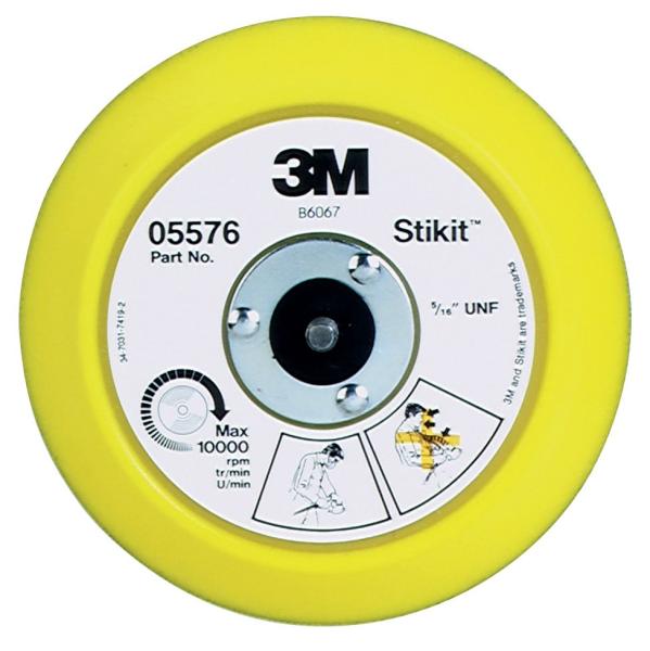 3M™ Stikit™ Stützteller für Schleifscheiben, Blau, ungelocht, 150 mm, 05575