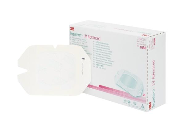 3M™ Tegaderm™ I.V. Advanced, stark haftender  I.V.-Fixierverband, 1688, 10 cm x 12 cm