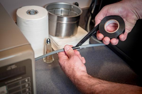 3M™ Temflex™ Vinyl-Isolierband 155, Grün/Gelb, 19 mm x 20 m