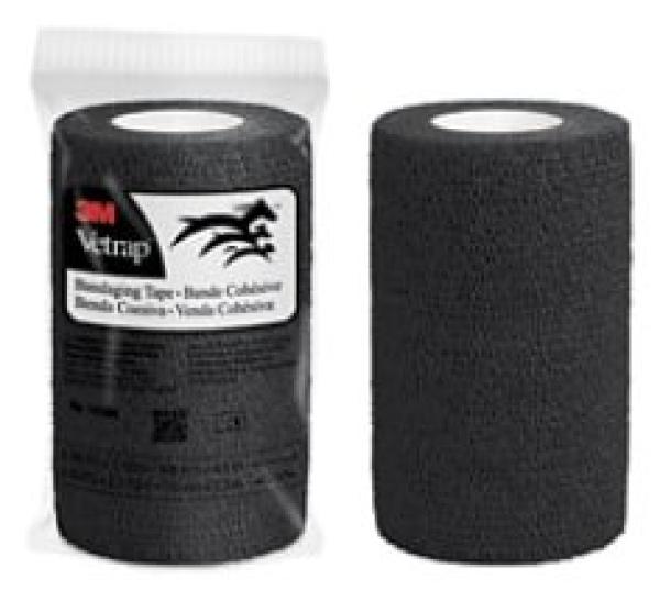 3M™ Vetrap™ Tierbandage selbstklebend, Schwarz, 10cm x 4.5m 18 Rls./Box