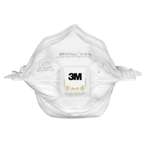 3M™ VFlex™ Partikelmaske, FFP3, mit Ventil, 9163E