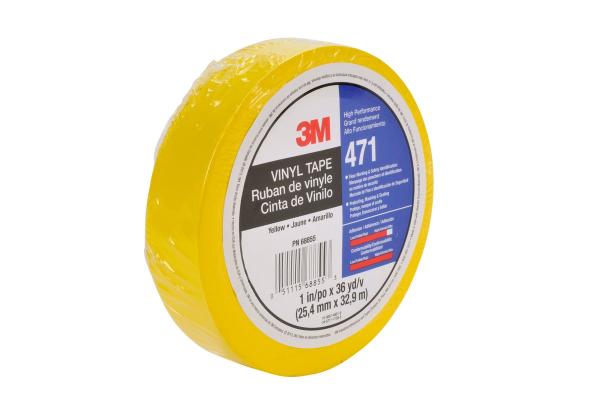 3M™ Weich-PVC-Klebeband 471, Gelb, 50 mm x 33 m, 0.14 mm, einzelverpackt