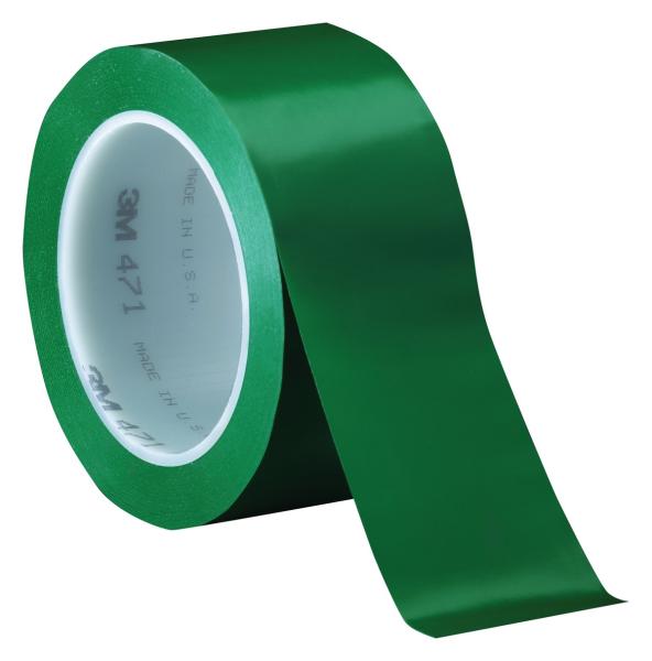 3M™ Weich-PVC-Klebeband 471, Grün, 50 mm x 33 m, 0.14 mm, einzelverpackt
