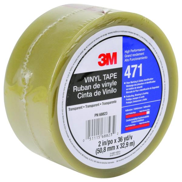 3M™ Weich-PVC-Klebeband 471, Transparent, 50 mm x 33 m, 0.14 mm, einzelverpackt