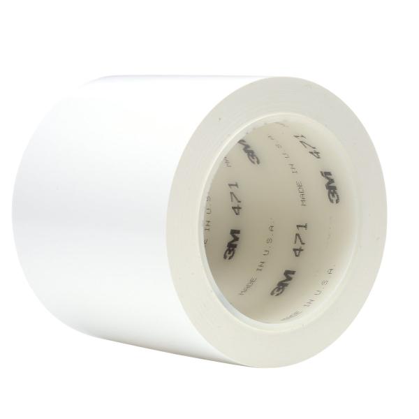 3M™ Weich-PVC-Klebeband 471, Weiß, 1219,2 mm x 33 m, 0.14 mm