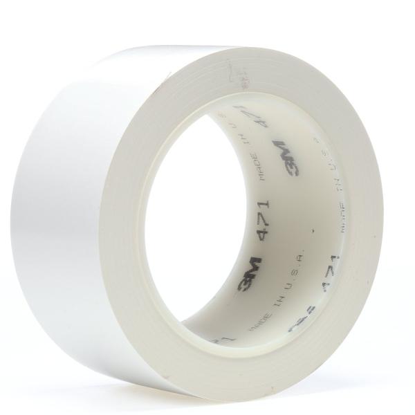 3M™ Weich-PVC-Klebeband 471, Weiß, 50 mm x 33 m, 0.14 mm, Großpackung