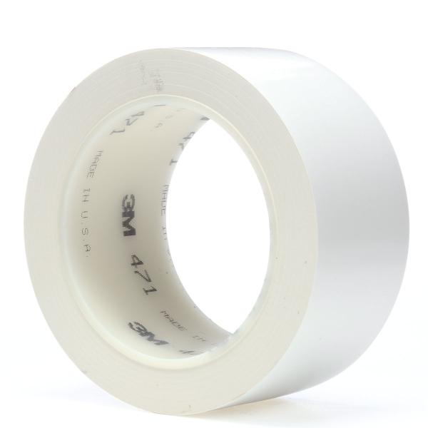 3M™ Weich-PVC-Klebeband 471, Weiß, 50 mm x 33 m, 0.14 mm, Großpackung