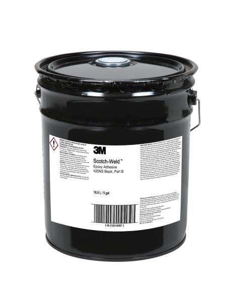 3M™ Scotch-Weld™ 2-Komponenten-Konstruktionsklebstoff auf Epoxidharzstoffbasis 420NS, Teil B, Schwarz, 18.9 L