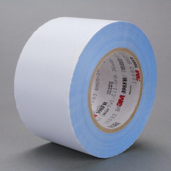 3M™ Glasgewebe-Klebeband 398FR, Weiß, 51 mm x 33 m, 0.18 mm