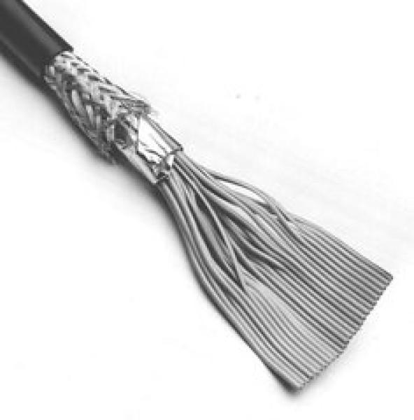 3M™ 3659/14, Ummanteltes Flach-Rundkabel, 14-polig, 3659 Serie, Litzenleiter, 1,27 mm, Schwarz, 30,5 m/Rolle