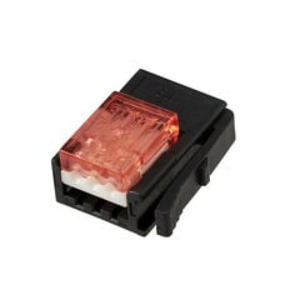 3M™ 37103-3101-000 FL 100, Mini Clamp II, Stiftstecker für die Kabelmontage, 03-polig, 24-26 AWG, 0,20 µm Au, Schwarz/Rot