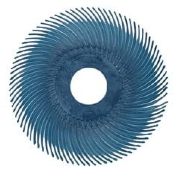 Scotch-Brite™ Radial Bristle Brush RB-ZB, blau, 50,8 mm x 9,5 mm, P400, Typ C