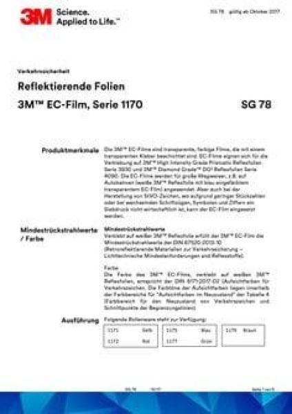3M™ ElectroCut™ Folie 1170C, Transparent, 1.22 m x 45.7 m