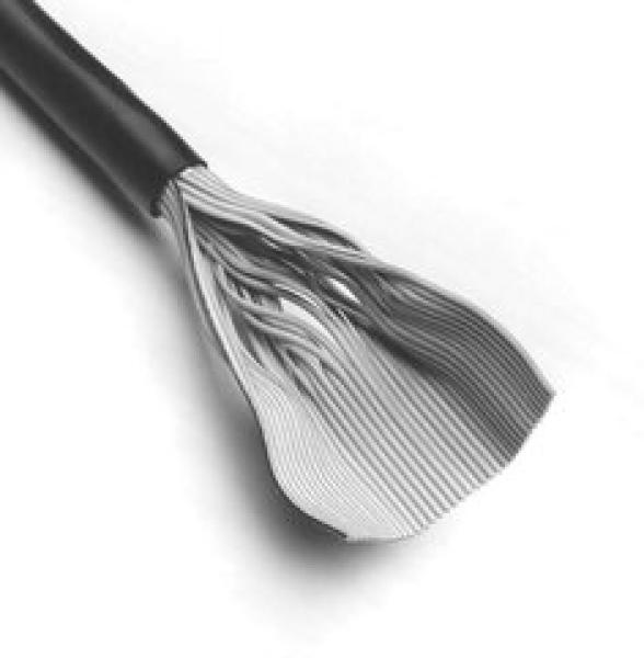 3M™ 3759/25 SF, Ummanteltes Flach-Rundkabel, 25-polig, 3759 Serie, Litzenleiter, 1,27 mm, Schwarz, 30,5 m/Rolle