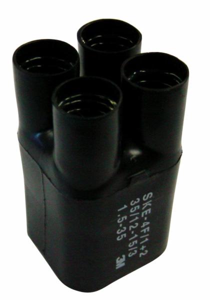 3M™ SKE 4F/3+4 Warmschrumpf-Aufteilkappe, Schwarz, 4x 25 - 150 mm², Großpackung