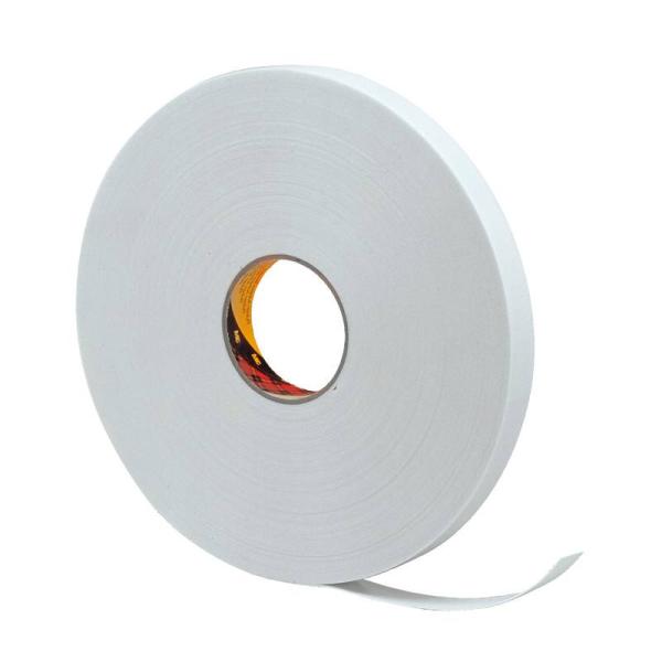 3M™ Doppelseitiges Polyethylenschaum-Klebeband 9528, Weiß, 1250 mm x 66 m, 0.8 mm