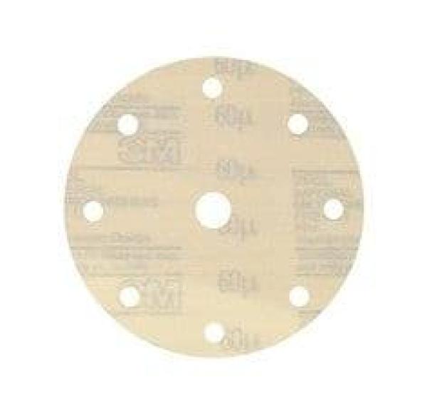 3M™ Hookit™ Microfinishing Filmscheibe 266L, 150 mm, 60 MIC, 9-fach gelocht