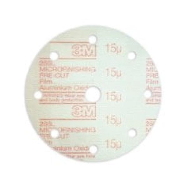 3M™ Hookit™ Microfinishing Filmscheibe 266L, 150 mm, 100 MIC, 6-fach gelocht