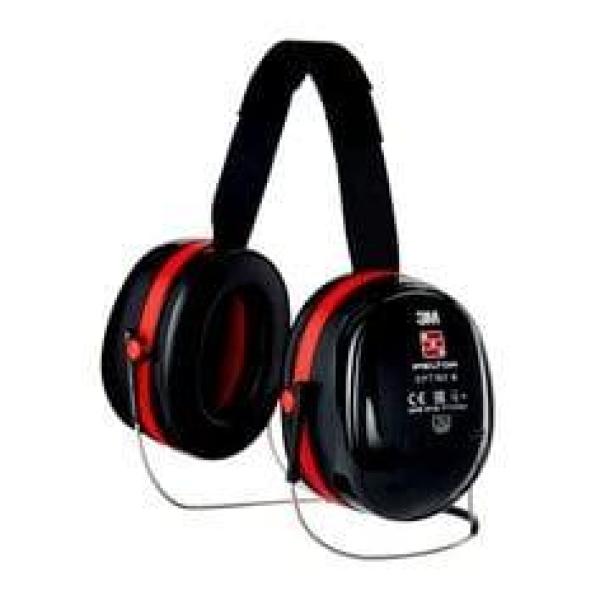 3M™ PELTOR™ Optime™ III Kapselgehörschützer, schwarz/rot, Nackenbügel, H540B-412-SV