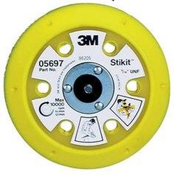 3M™ Stikit™ Spezialschleifteller, Gelb, ø 150 mm, M8, hart, 5 Stück / Karton