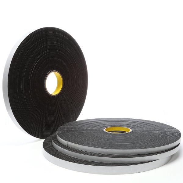 3M™ Einseitiges Vinyl-Schaumstoff-Klebeband 4508, Schwarz, 25 mm x 33 m, 3.2 mm